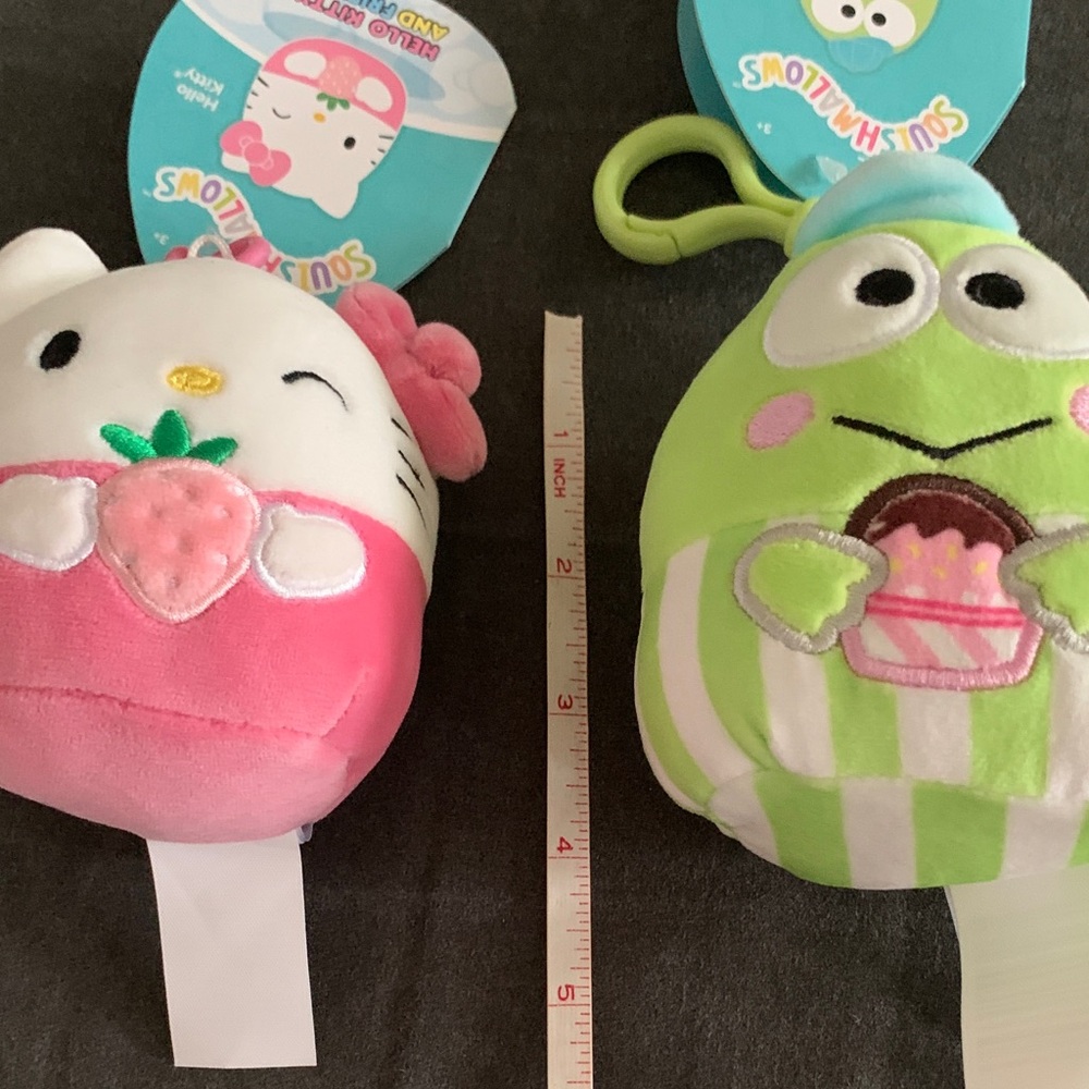 NWT Squishmallows Pink and Green Plush Duo Charms - Picture 5 of 5